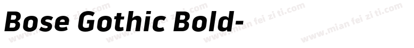 Bose Gothic Bold字体转换
